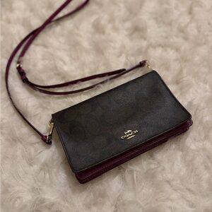 Coach Black and Purple Crossbody Bag